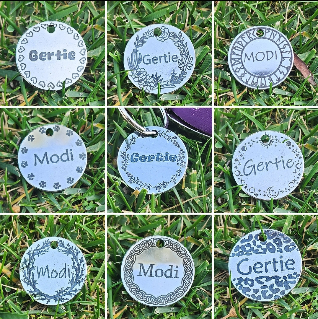 Round Pet ID Tag